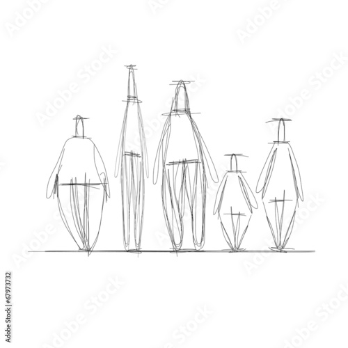 Abstract sketch family for your design