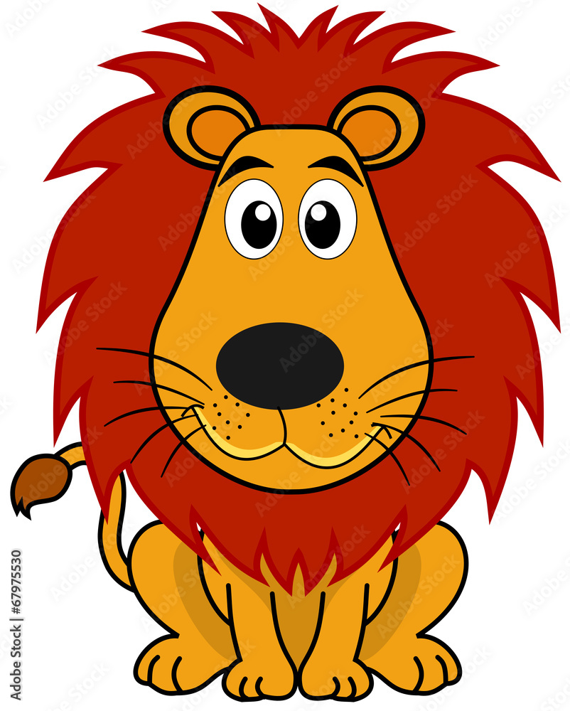 Obraz premium a cute lion sitting