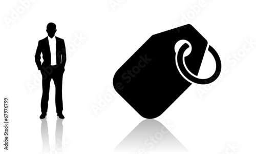 Silhouette étiquette