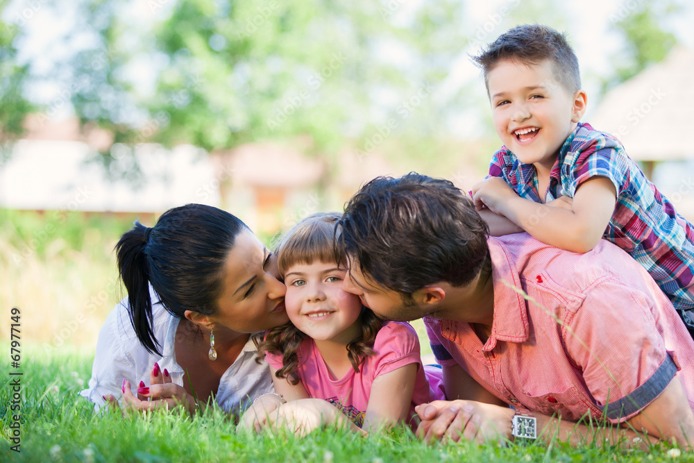 Cute family portrait Cute family portrait