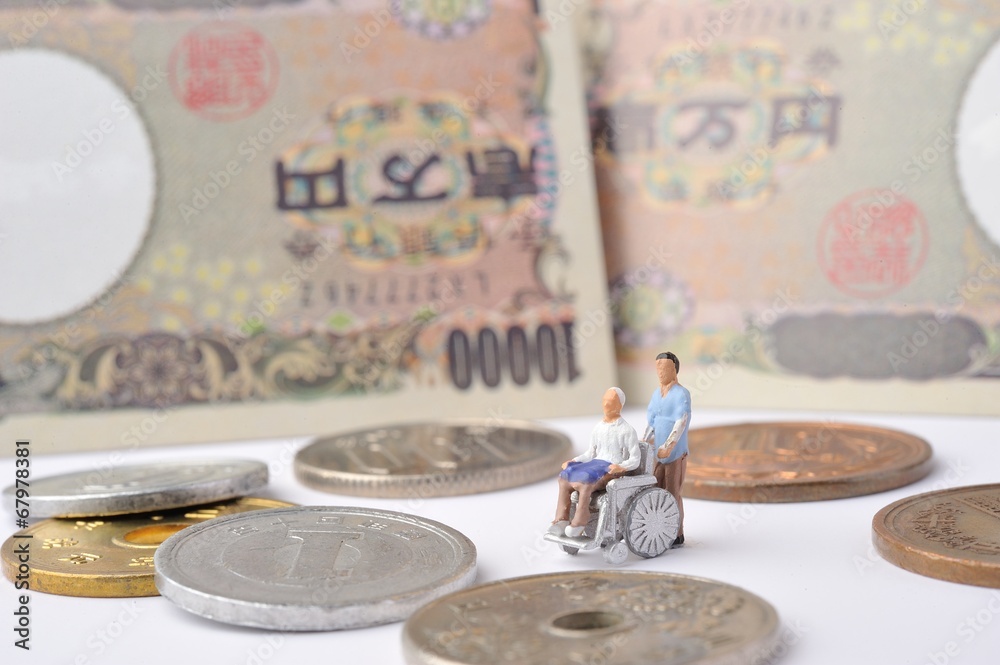 Fototapeta premium 高齢者の介護とお金