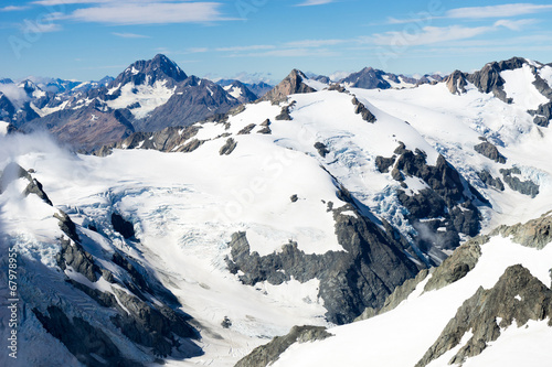 Snowy mountain peak