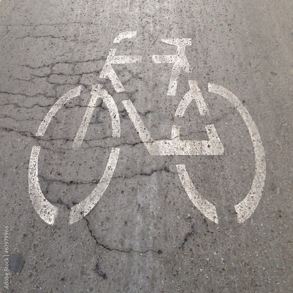 Naklejka premium pista ciclabile no auto