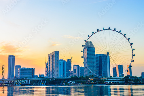 SINGAPORE - JUNE 23: At a height of 165m, Singapore Flyer is the © siraphol