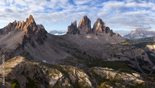 Panorama of Tre Cime and Monte Paterno
