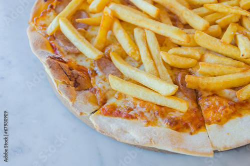 French fries Pizza