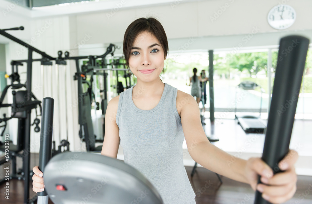 Woman workout at fitness Woman workout at fitness