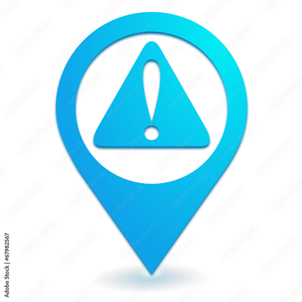 danger sur symbole localisation bleu danger sur symbole localisation bleu