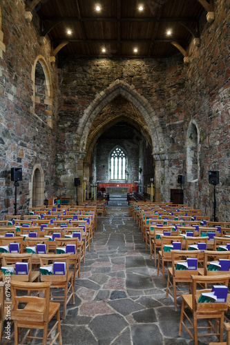 Fototapet Iona, the nave of the Abbey church