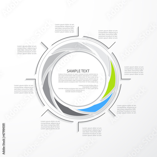 Minimal infographic template, vector illustration