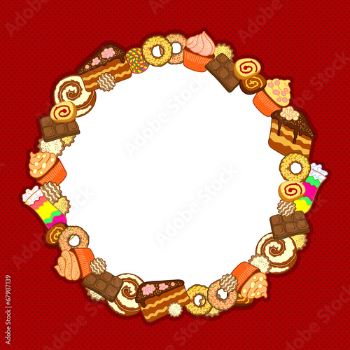 Background with confectionery