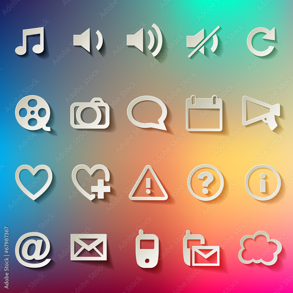 Fototapeta premium Iconset 3 Bunt