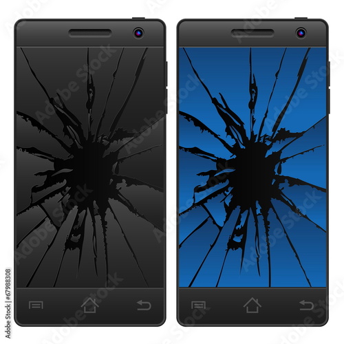 cracked mobile phone