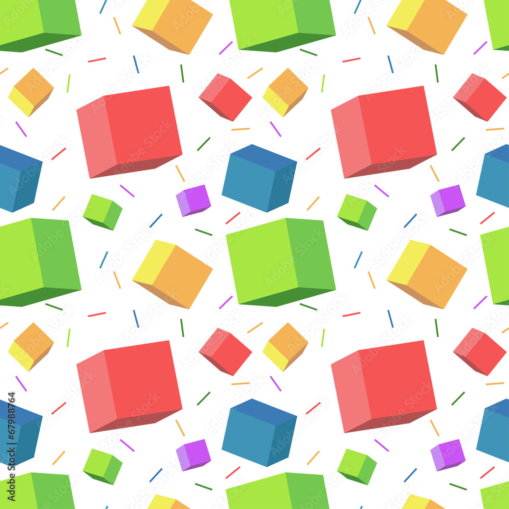 Colorful cube pattern Colorful cube pattern