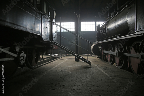 Large garage for the antique locomotives