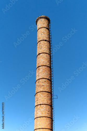 Brick chimney.