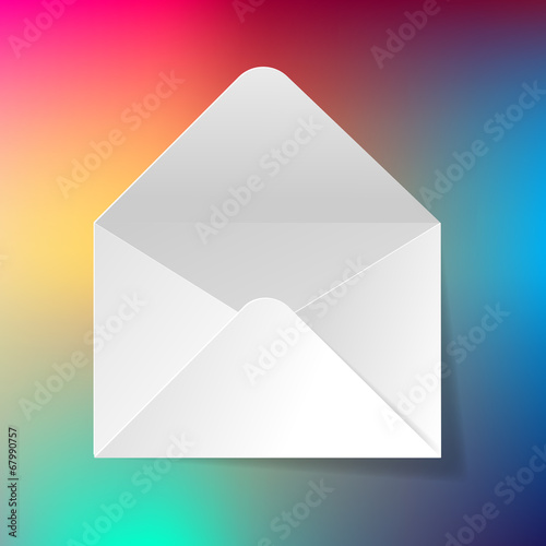 Enveloppe geöffnet Hintergrund Regenbogen