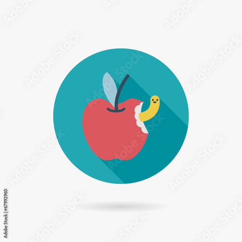 Apple Flat long shadow icon