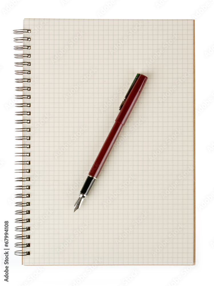 Empty notepad (notebook) isolated on white