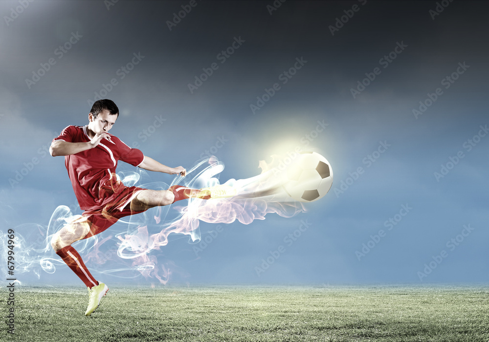 Naklejka premium Football player