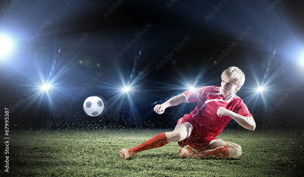Naklejka premium Football player
