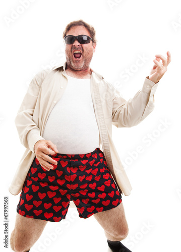 Obraz na plátně Air Guitar in Underwear
