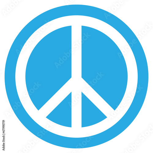 Peace symbol button