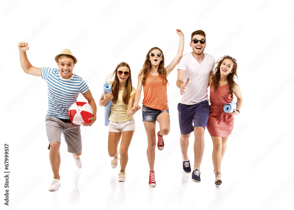 Fototapeta premium Group of happy students