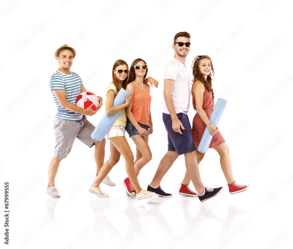 Fototapeta premium Group of happy students