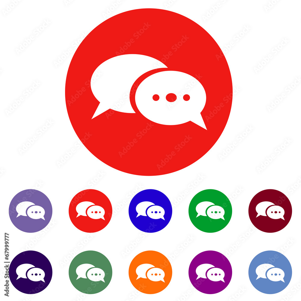 Obraz premium Набор векторных иконок с изображением сообщения