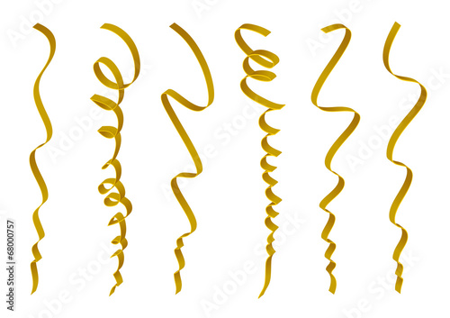 Set of gold ribbons design
