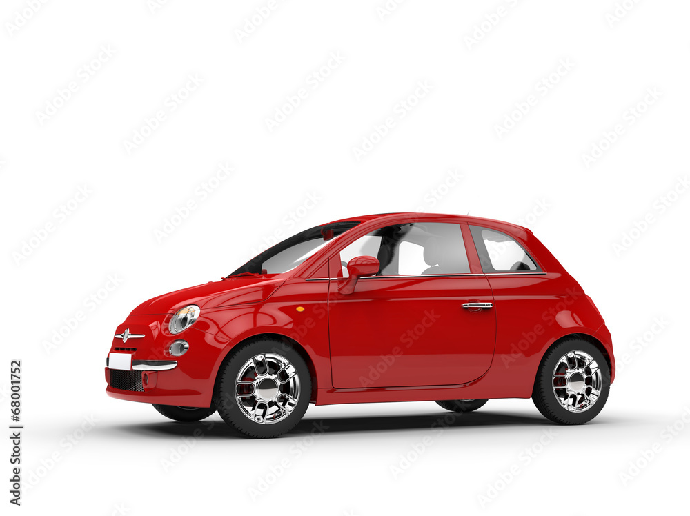 Small red car side