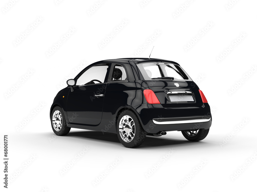 Small black economic car back