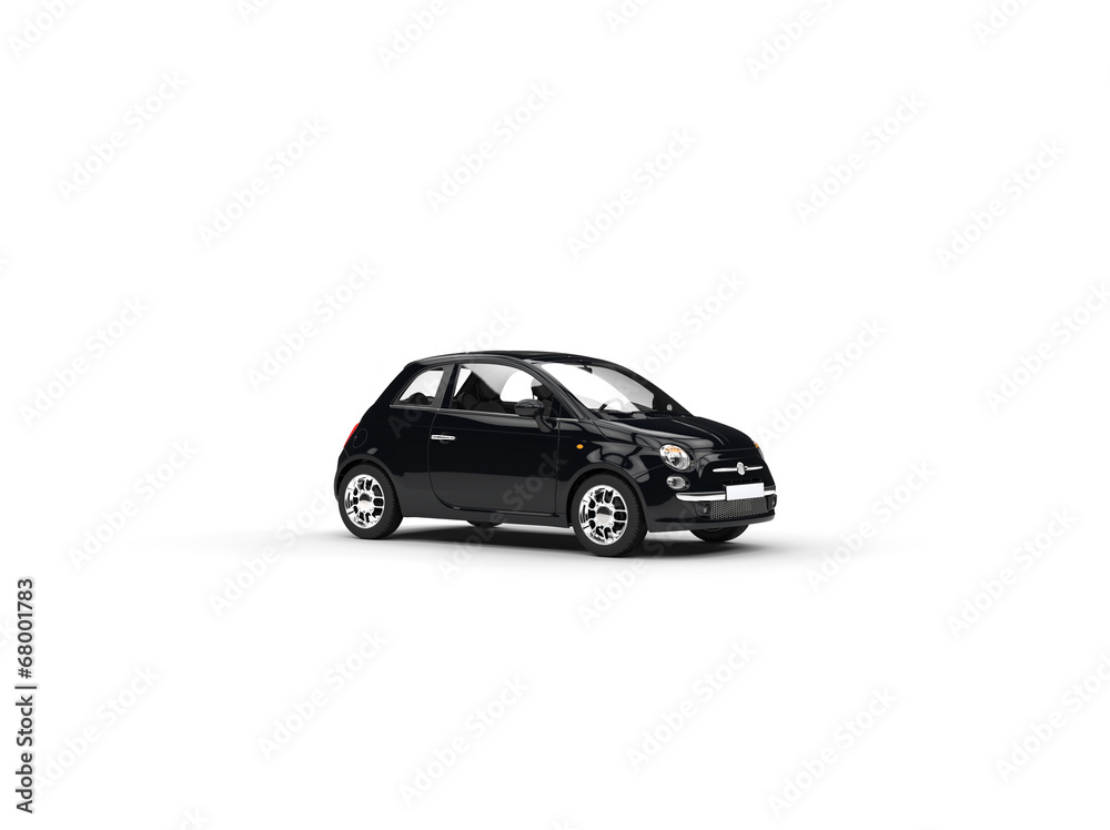 Small black economic car