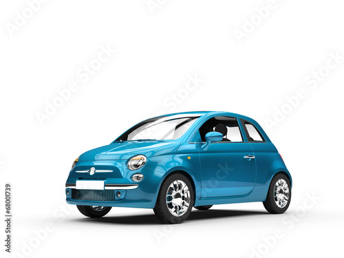Small blue metallic car © technicolors