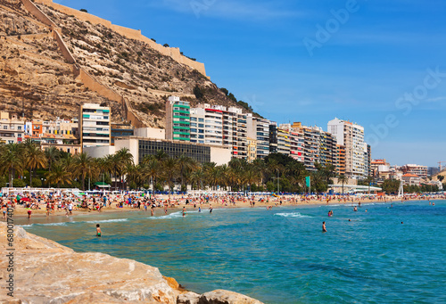 Mediterranean  beach in Alicante, Spain photo