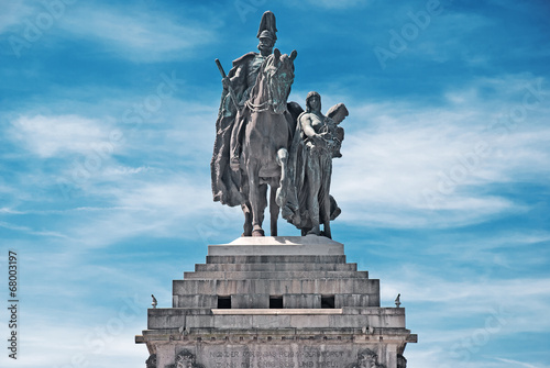 Kaiserstatue am Deutschen Eck in Koblenz an Rhein und Mosel photo