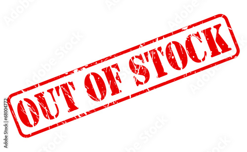 OUT OF STOCK red stamp text