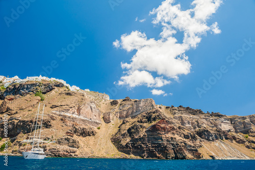 Sea view on Santorini island, Greece