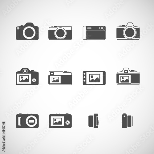 camera icon set, vector eps10