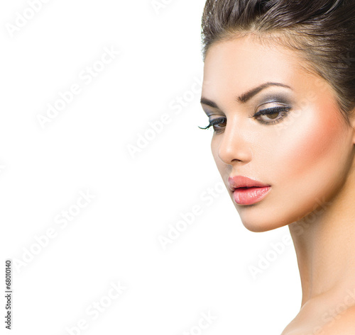 Beauty model. Beautiful Spa Woman profile portrait