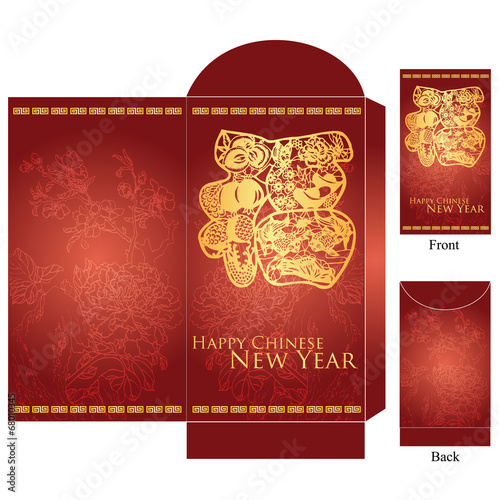 various size of chinese lunar new year red packet 