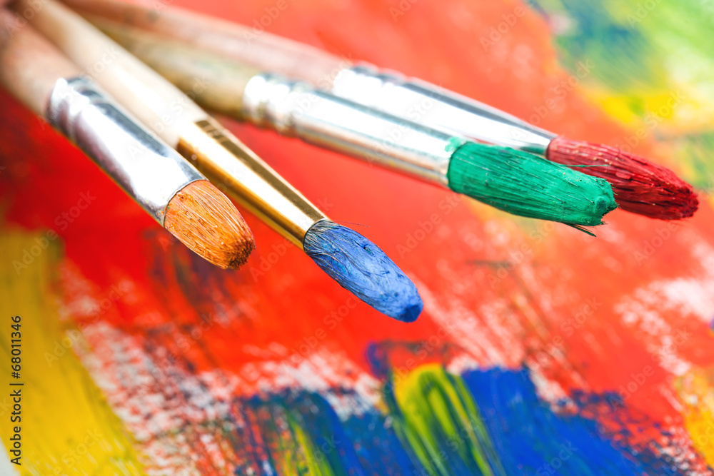 Obraz premium Paints and brushes