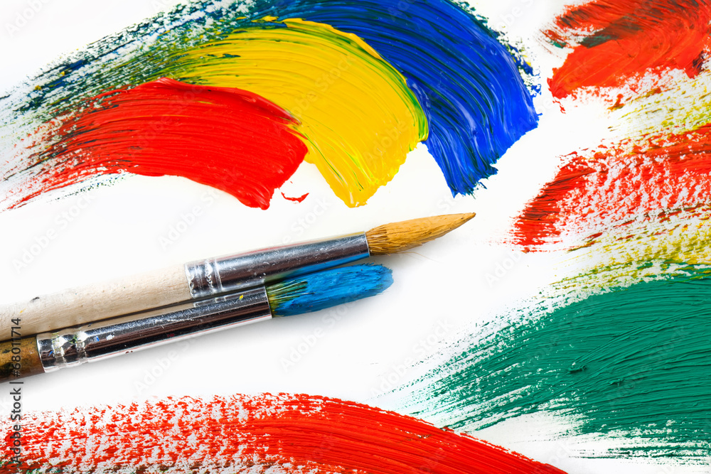 Obraz premium Paints and brushes