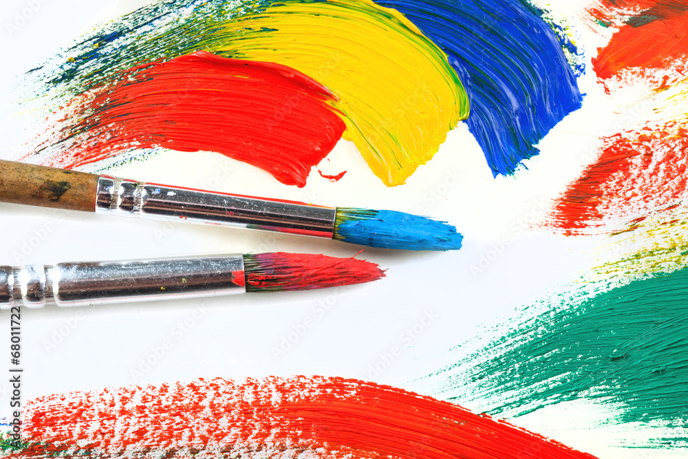 Obraz premium Paints and brushes