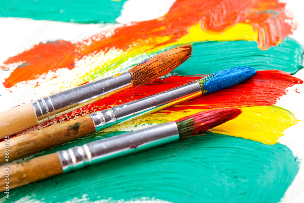 Paints and brushes Paints and brushes