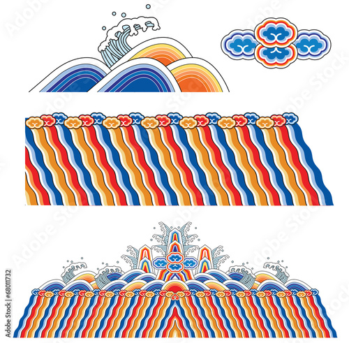 traditional chinese door beam decorative pattern