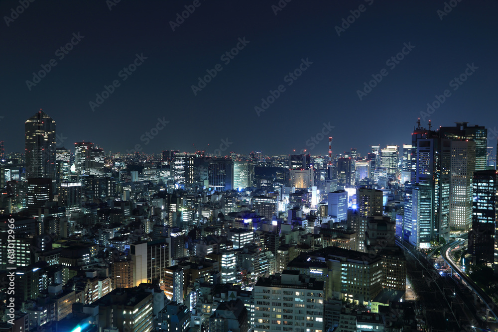 Tokyo cityscape at night