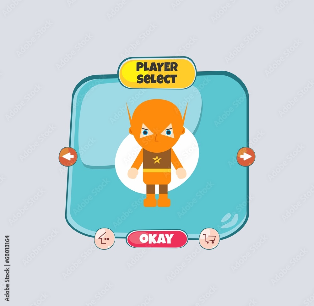 hero character option game assets element