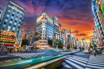 Wandcirkels Tokio Straatbeeld van Tokio Japan  © Em7